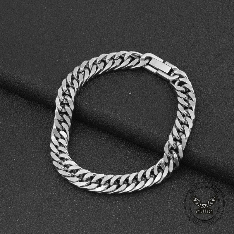 Solid Color Curb Link Chain Stainless Steel Bracelet