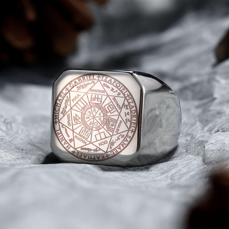 Solomon Kabbalah Stainless Steel Ring