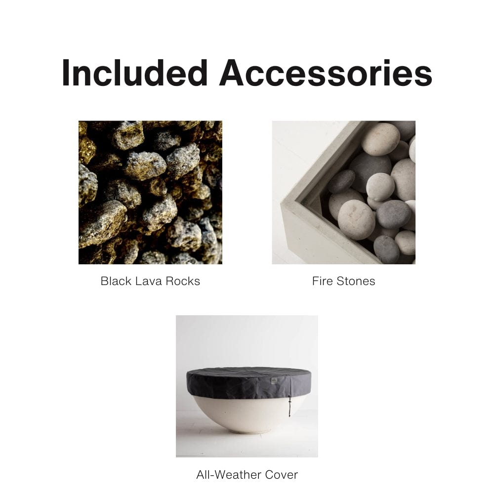 Solus Elevated Halo 36-Inch Square Ultra High-Performance Concrete Gas Fire Pit