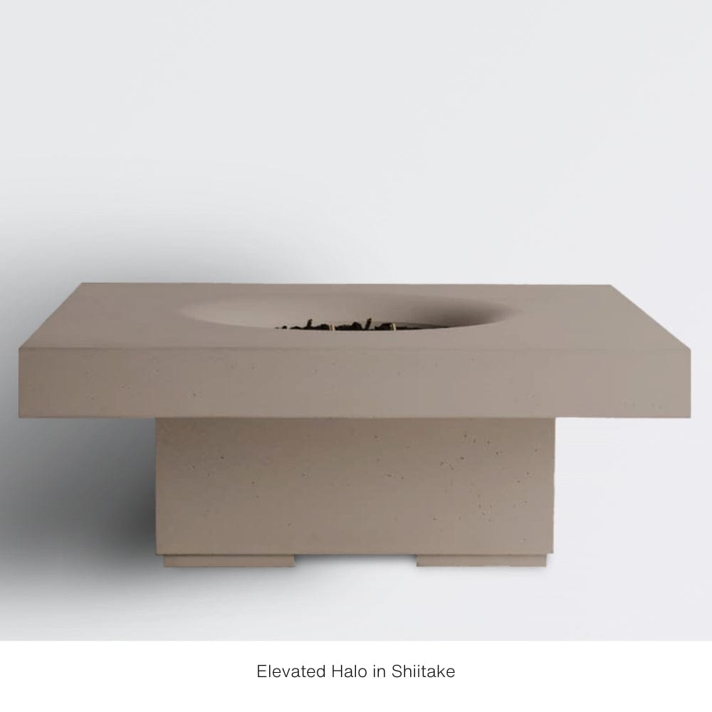 Solus Elevated Halo 36-Inch Square Ultra High-Performance Concrete Gas Fire Pit