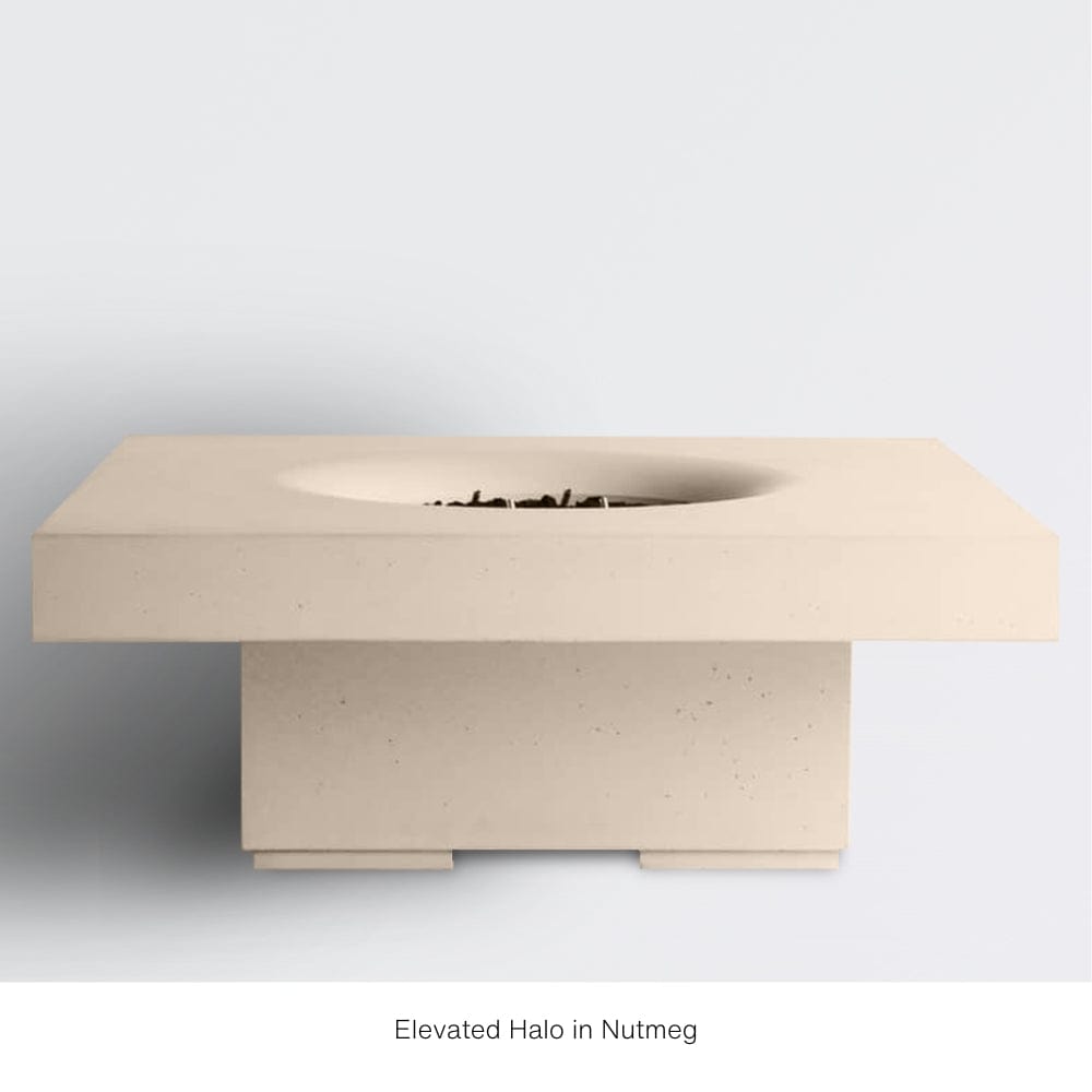 Solus Elevated Halo 36-Inch Square Ultra High-Performance Concrete Gas Fire Pit