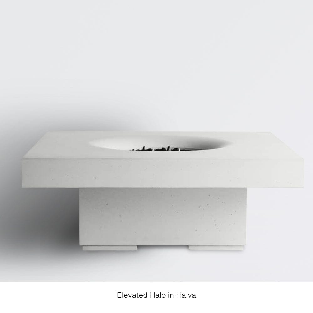 Solus Elevated Halo 36-Inch Square Ultra High-Performance Concrete Gas Fire Pit