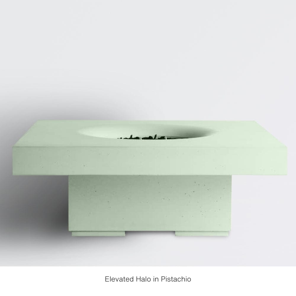 Solus Elevated Halo 36-Inch Square Ultra High-Performance Concrete Gas Fire Pit