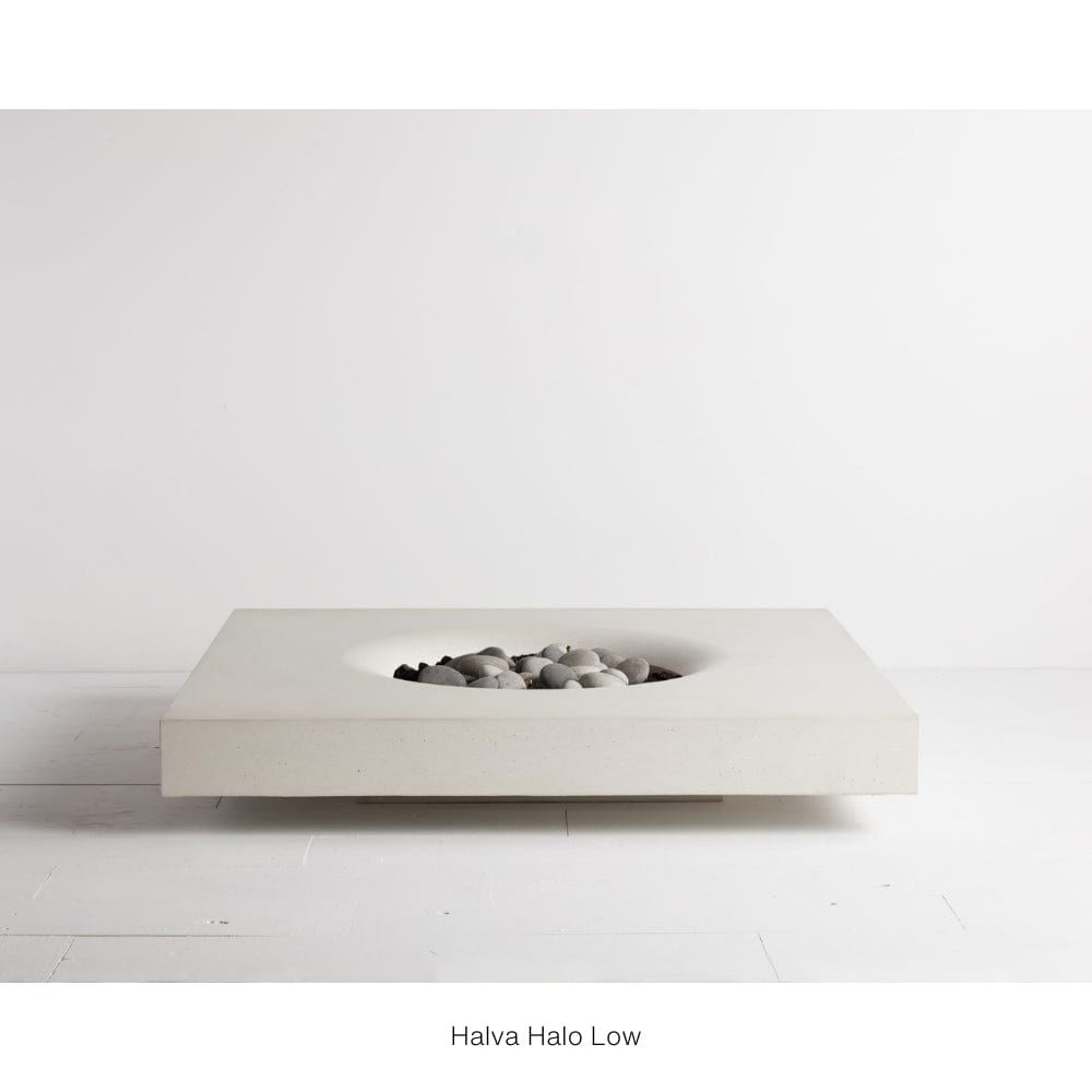 Solus Halo Low Square Ultra High-Performance Concrete Gas Fire Pit
