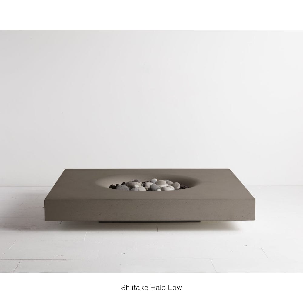 Solus Halo Low Square Ultra High-Performance Concrete Gas Fire Pit