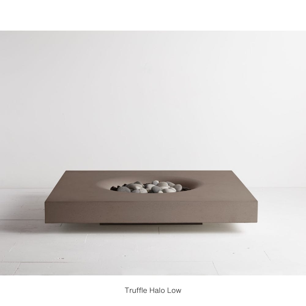 Solus Halo Low Square Ultra High-Performance Concrete Gas Fire Pit