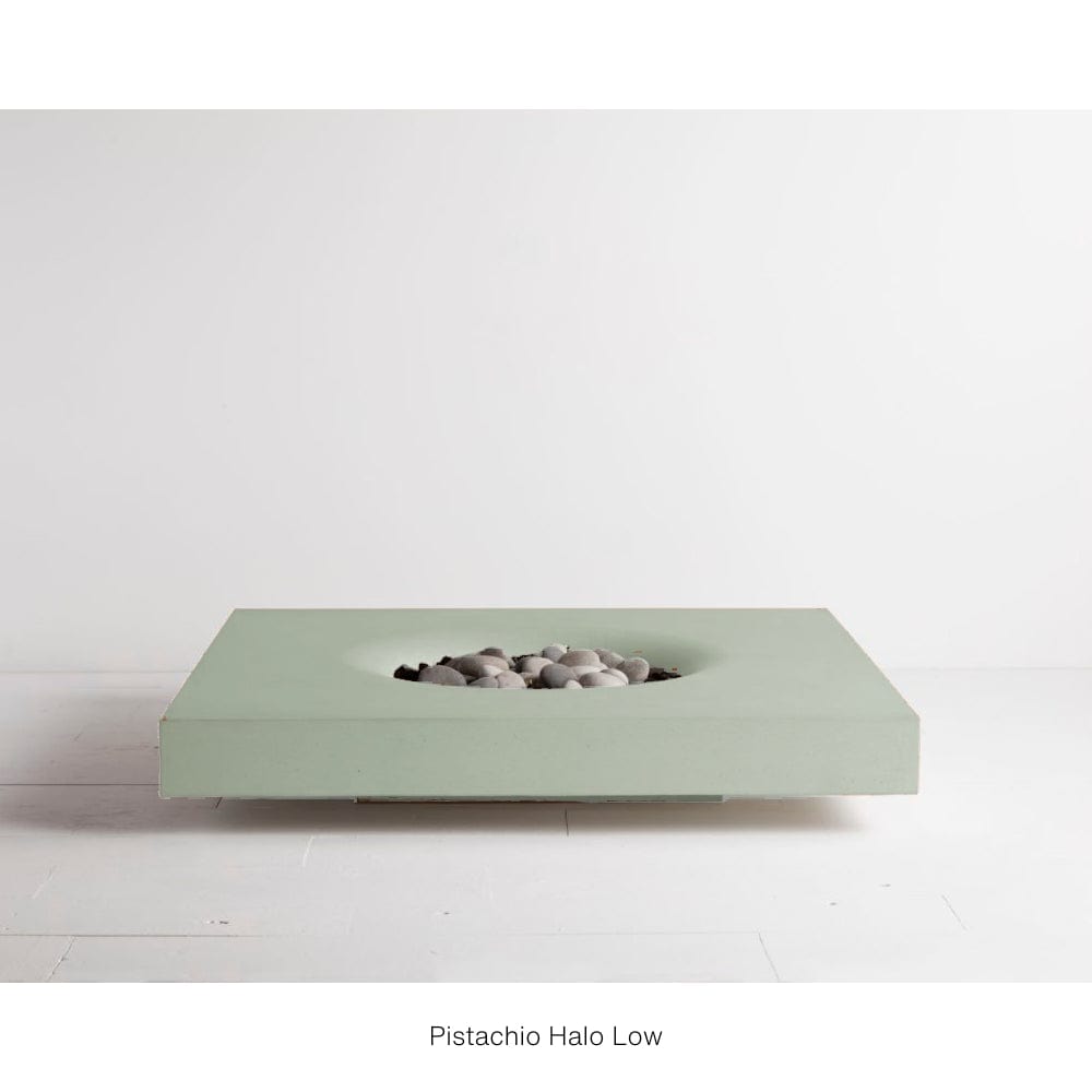 Solus Halo Low Square Ultra High-Performance Concrete Gas Fire Pit