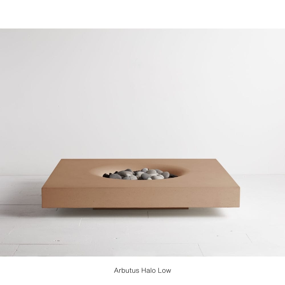 Solus Halo Low Square Ultra High-Performance Concrete Gas Fire Pit