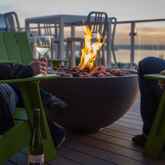 Solus Hemi 48-Inch Round Ultra High Performance Concrete Gas Fire Pit