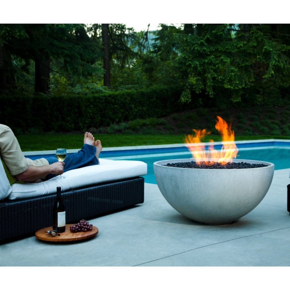 Solus Hemi 48-Inch Round Ultra High Performance Concrete Gas Fire Pit