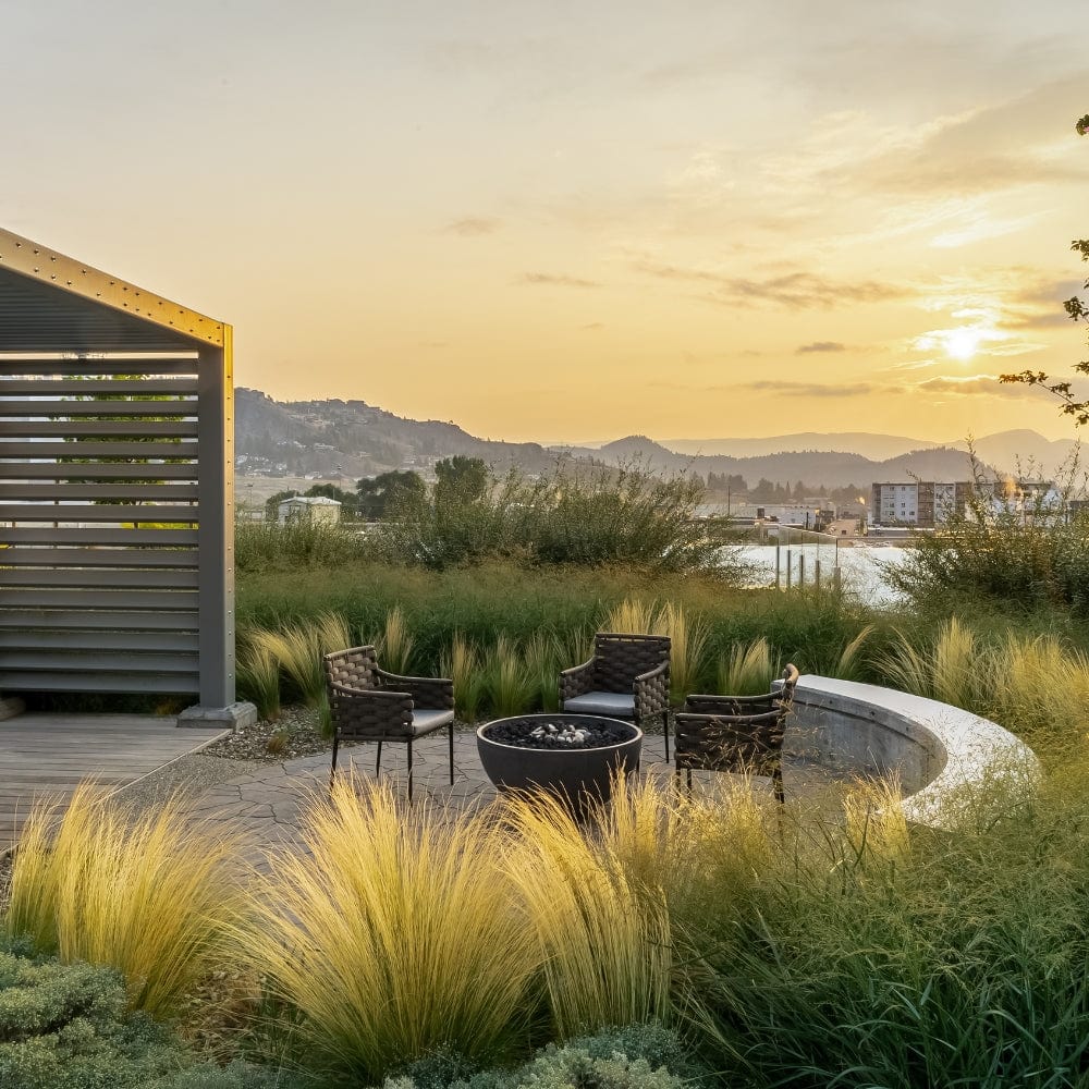 Solus Hemi 48-Inch Round Ultra High Performance Concrete Gas Fire Pit