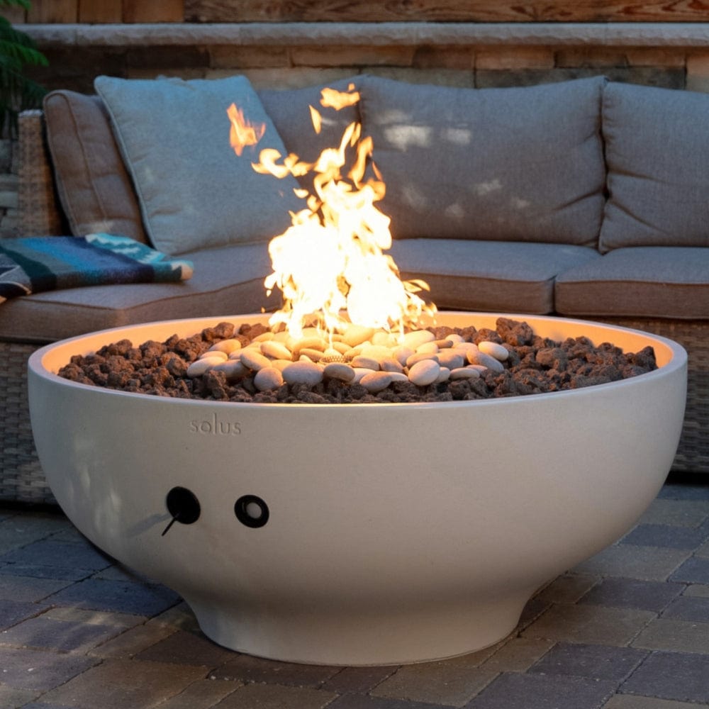 Solus Luna 42-Inch Round Ultra High-Performance Concrete Gas Fire Pit
