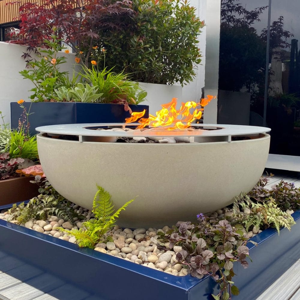 Solus Luna 42-Inch Round Ultra High-Performance Concrete Gas Fire Pit