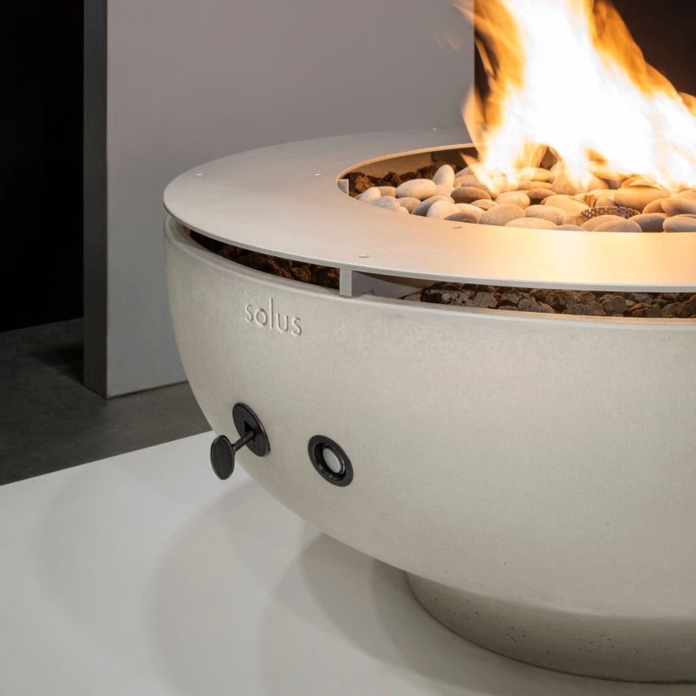 Solus Luna 42-Inch Round Ultra High-Performance Concrete Gas Fire Pit