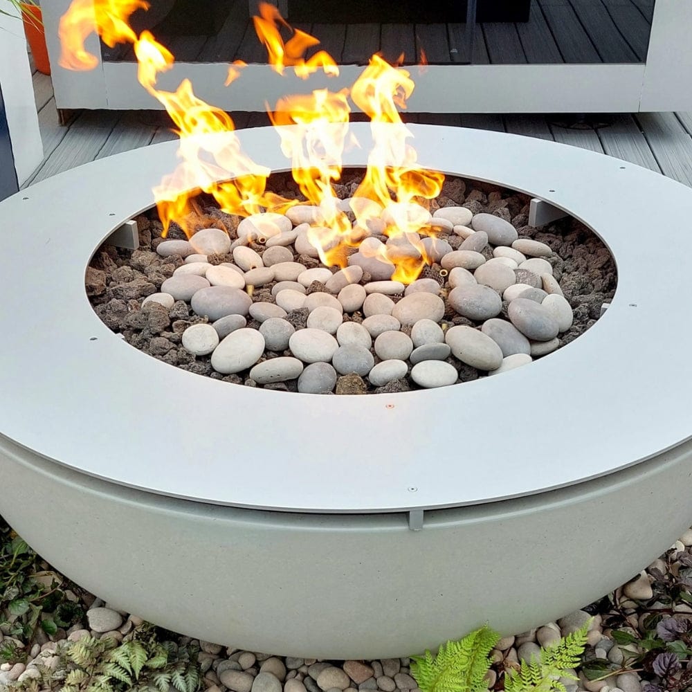 Solus Luna 42-Inch Round Ultra High-Performance Concrete Gas Fire Pit