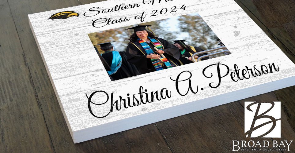 Southern Miss Personalized Graduation Picture Frame Plaque – Upload Your Photo, Name & Class Year – 10.5"x10.5"