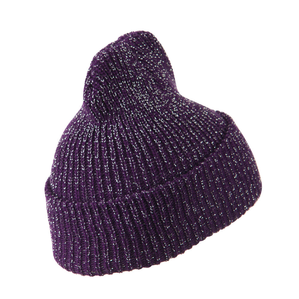 Sparkle Knitted Cuff Beanie