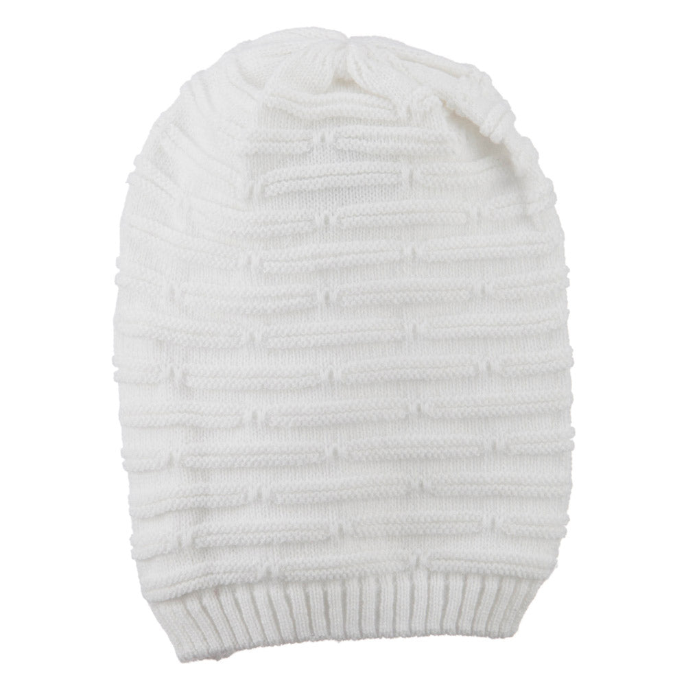 Big Size Stripe Patterned Deep Vintage Beanie