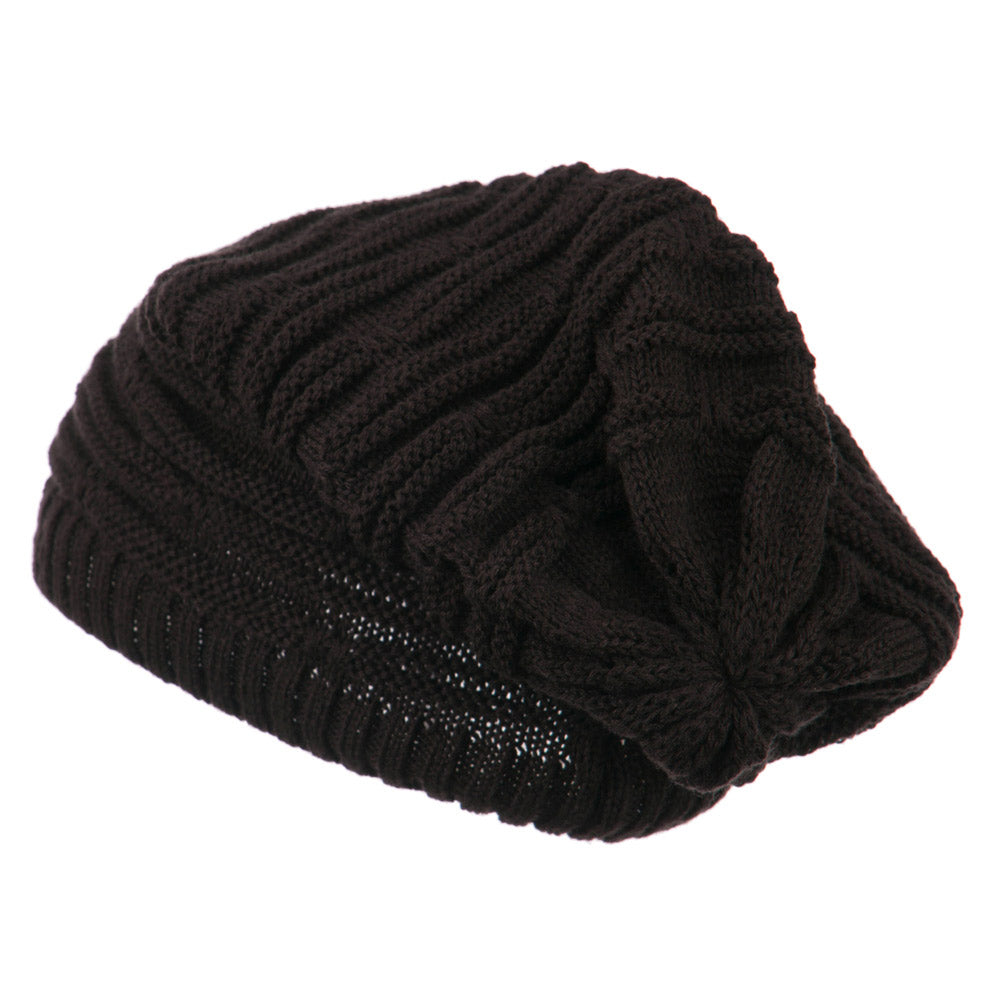 Big Size Stripe Patterned Deep Vintage Beanie