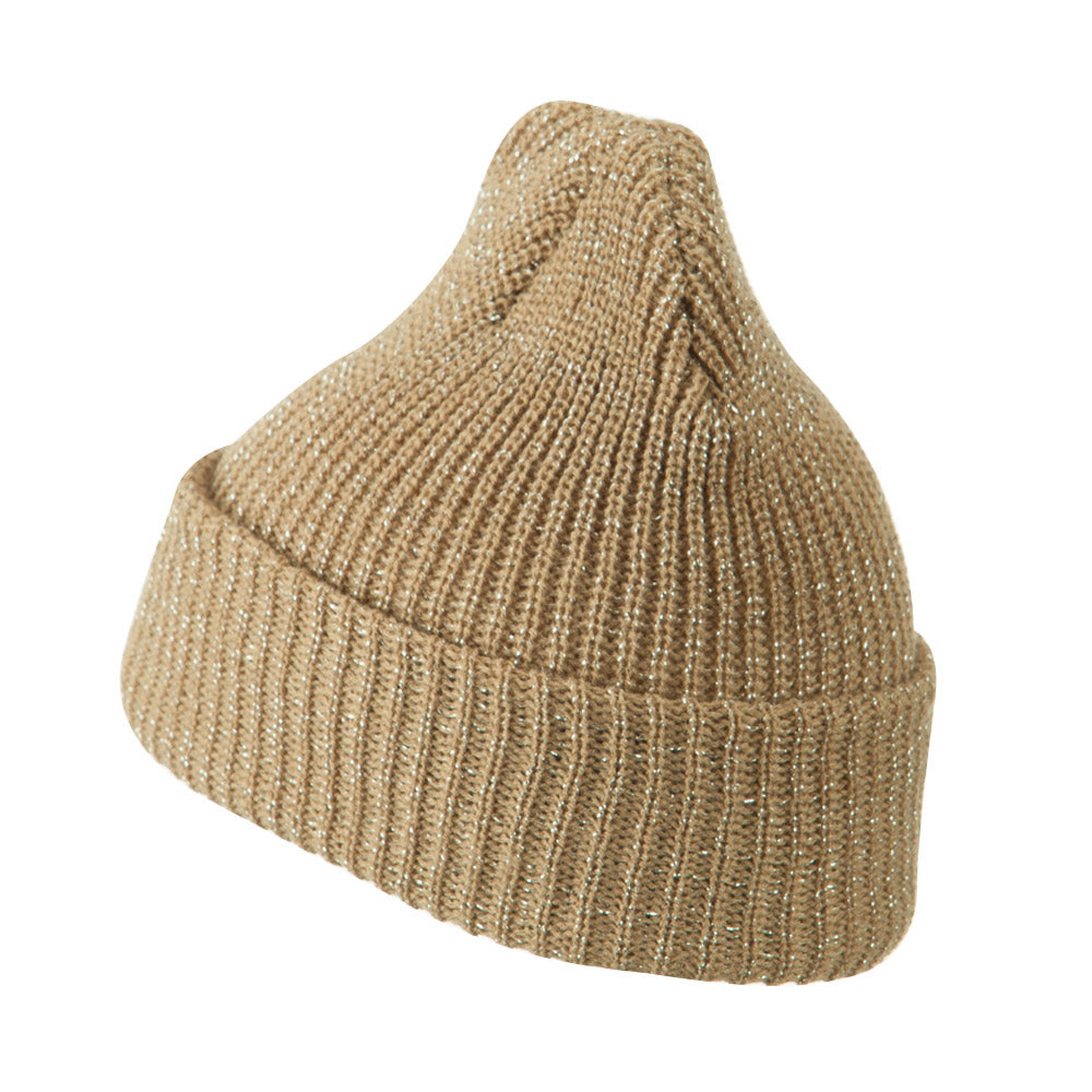 Sparkle Knitted Cuff Beanie