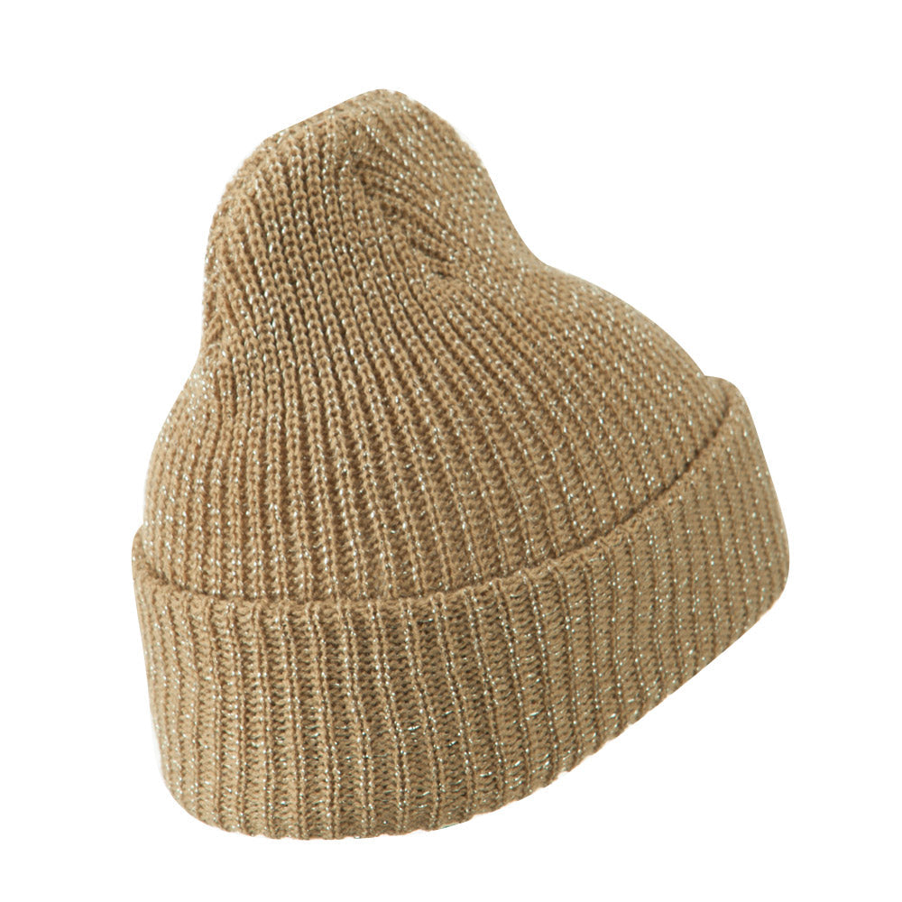 Sparkle Knitted Cuff Beanie