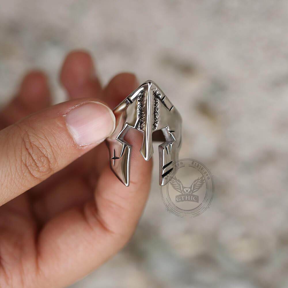 Spartan Helmet Stainless Steel Ring