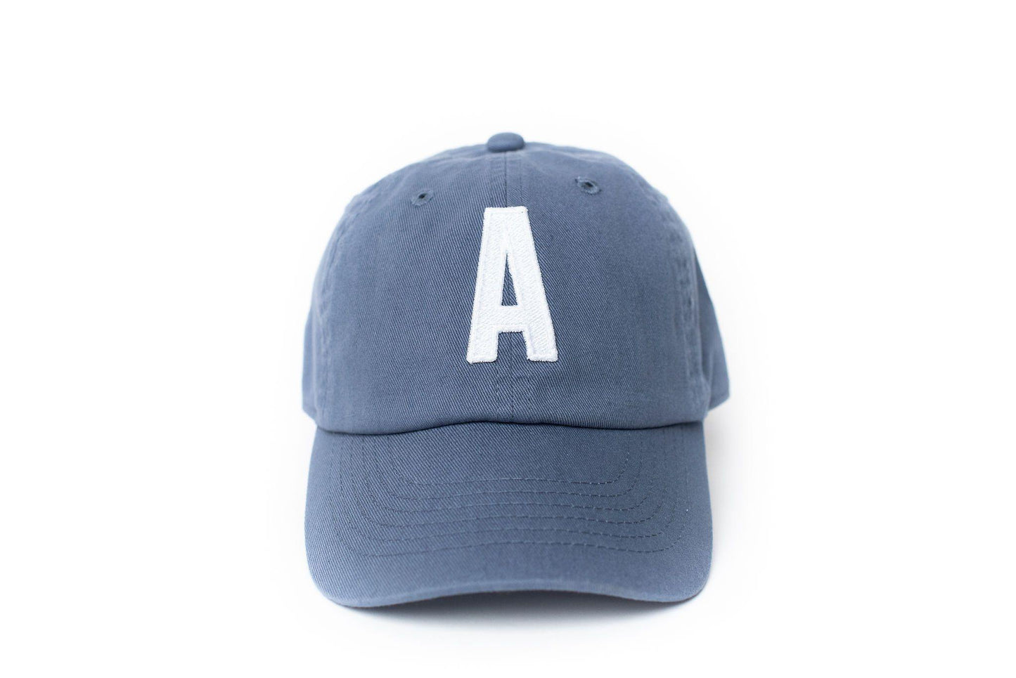 Dusty Blue Letter Baseball Hat