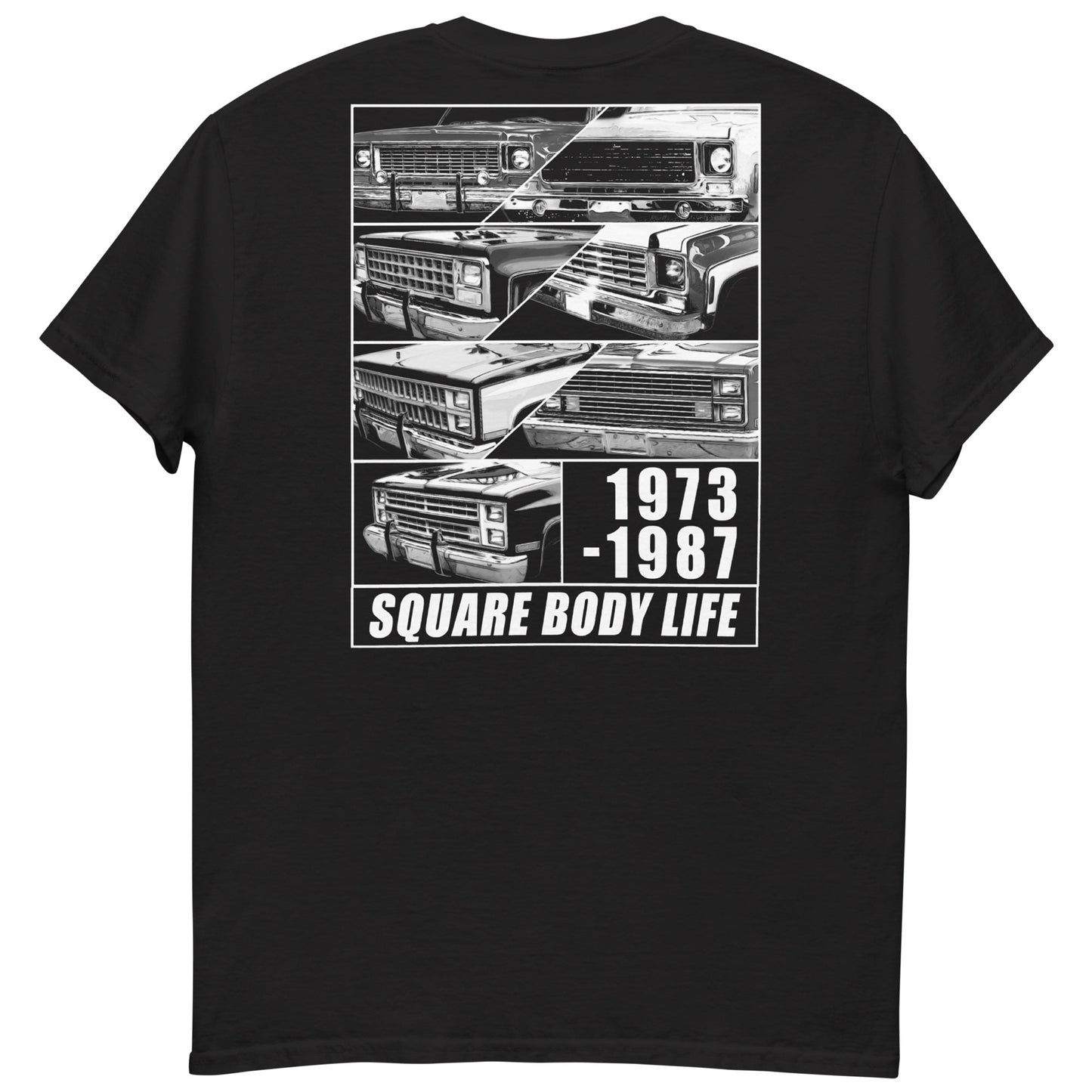 Square Body Life T-Shirt With 1973-1987 Truck Grilles