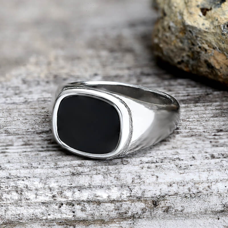 Square Shell Stainless Steel Minimalism Ring