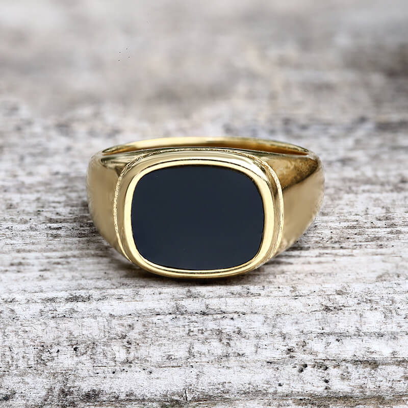 Square Shell Stainless Steel Minimalism Ring