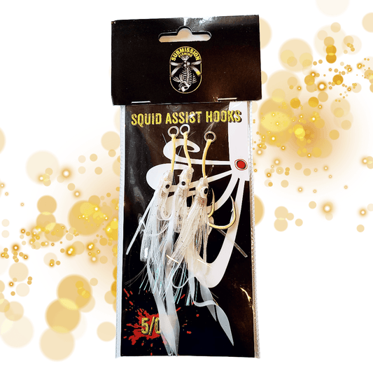 Submission Squid Assist Hooks: 10/0 and 5/0 Glow-in-the-Dark Slow Pitch Jigging Hooks
