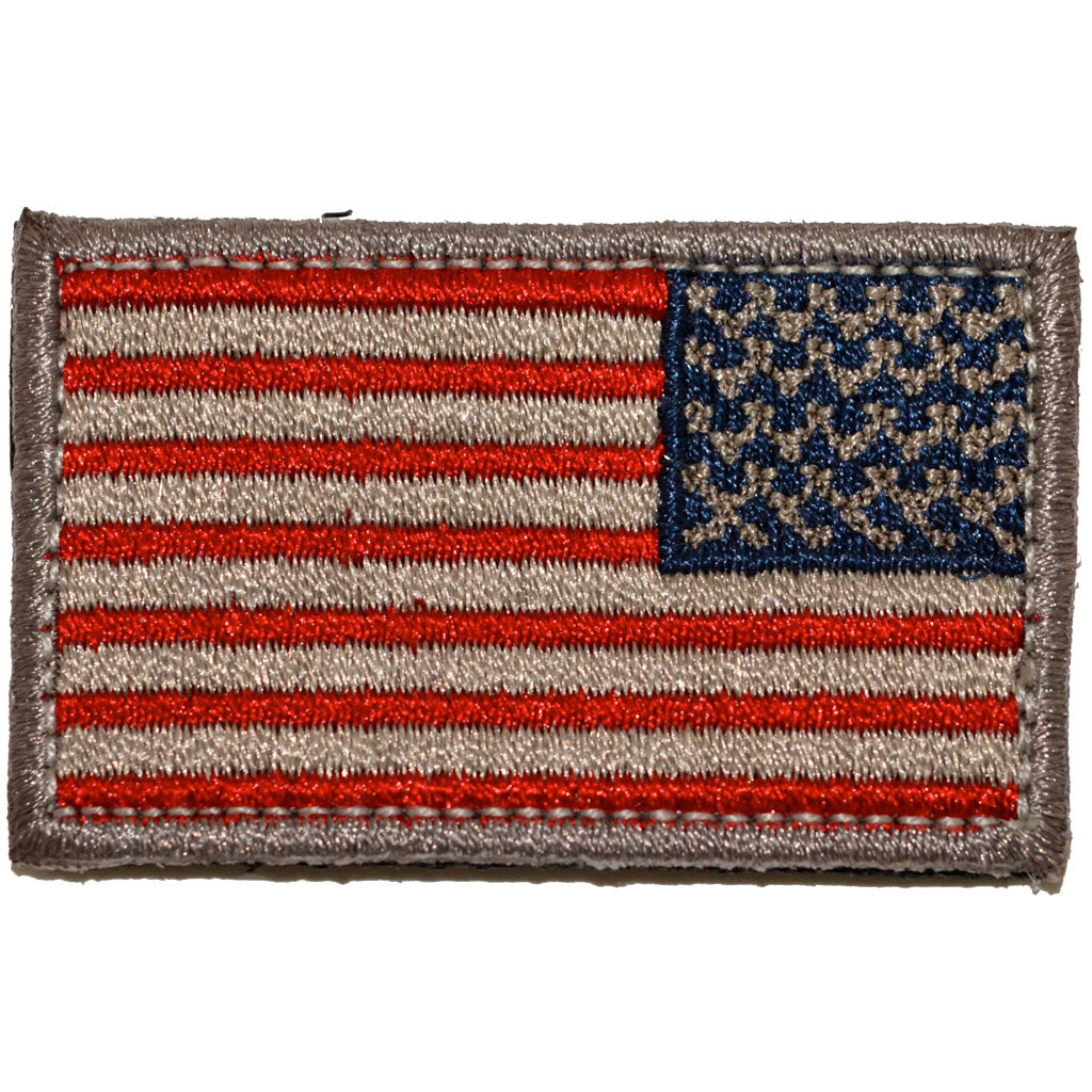 Reverse Mini USA Flag Patches - 1.5" x 2" - Reverse