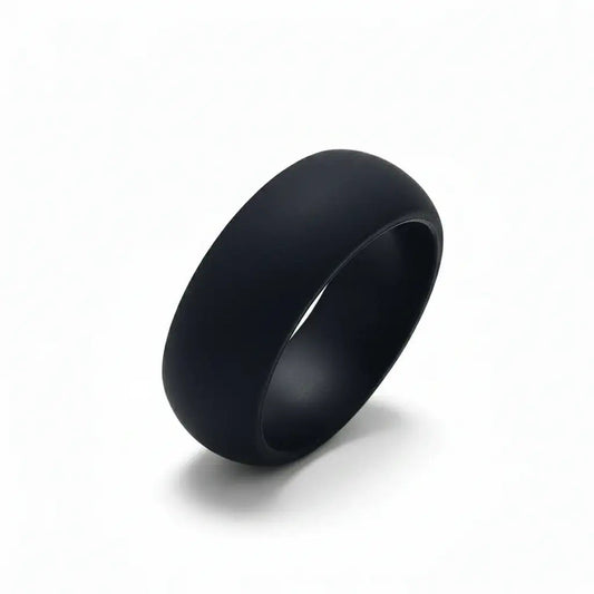 SEAL Silicone Ring for Men and Women Black Comfort Fit Hypoallergenic Thorsten - 8mm