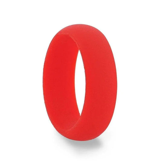 AMOROUS Silicone Ring for Men and Women Red Comfort Fit Hypoallergenic Thorsten - 8mm