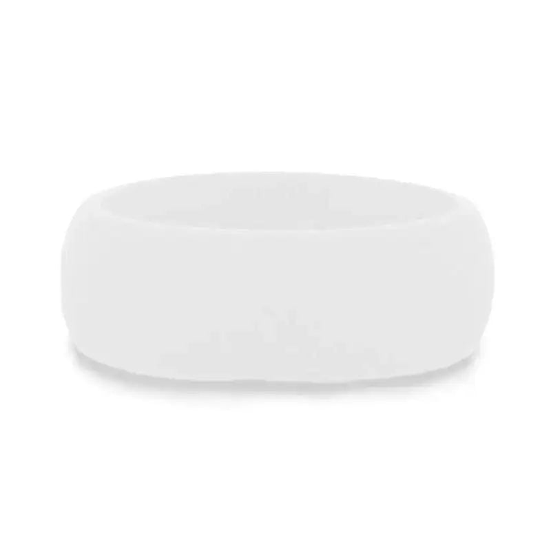 COCO Silicone Ring for Men and Women White Comfort Fit Hypoallergenic Thorsten - 8mm