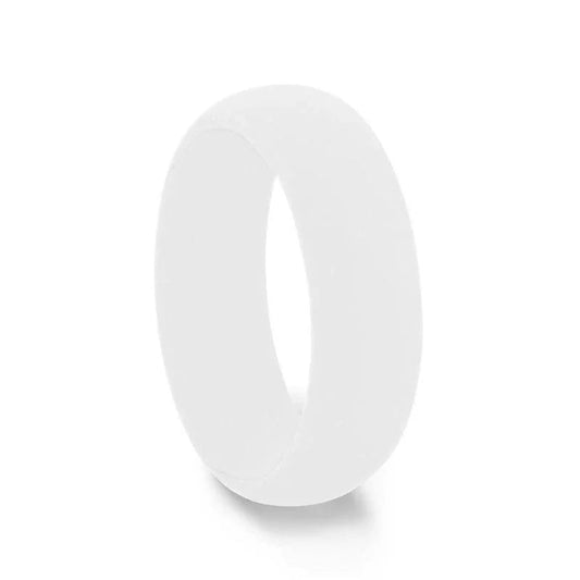 COCO Silicone Ring for Men and Women White Comfort Fit Hypoallergenic Thorsten - 8mm