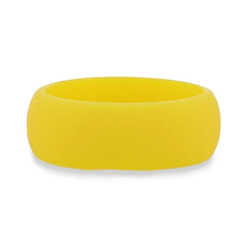 LEMONADE Silicone Ring for Men and Women Yellow Comfort Fit Hypoallergenic Thorsten - 8mm