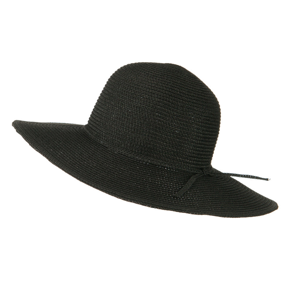 Paper Braid Flat Brim Self Tie Hat