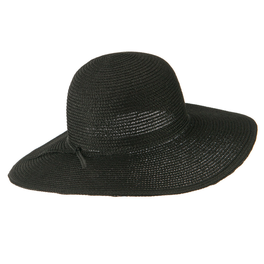 Paper Braid Flat Brim Self Tie Hat