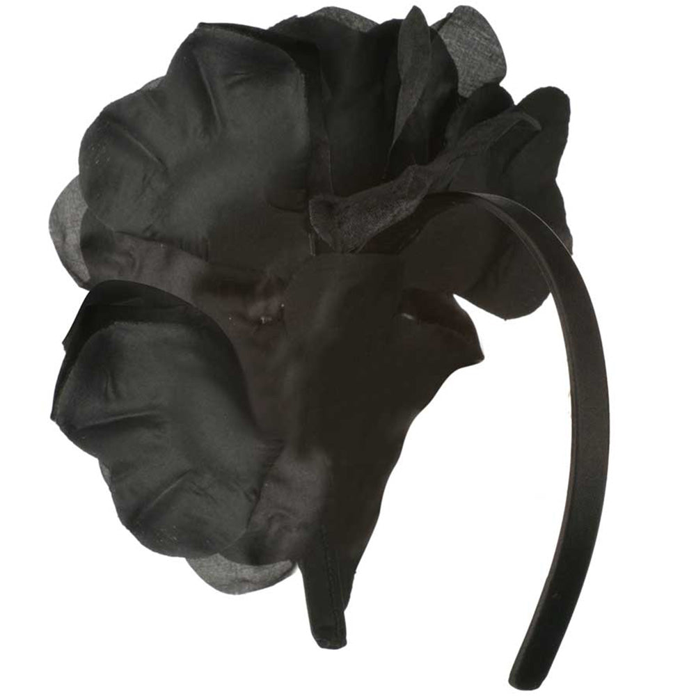 6 Inch Flower Satin Covered Headband