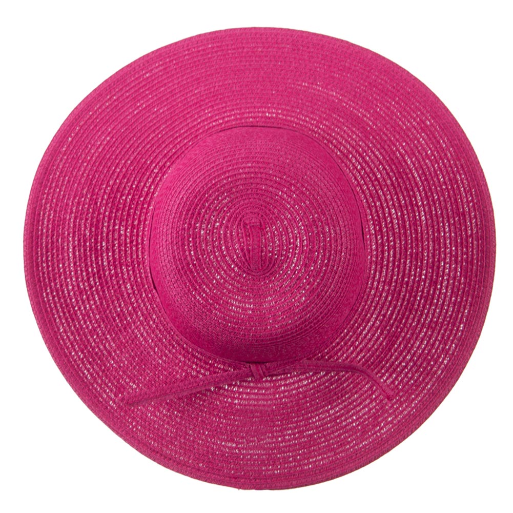 Paper Braid Flat Brim Self Tie Hat