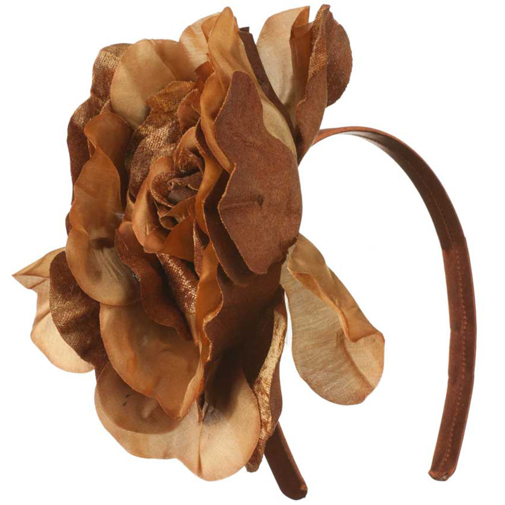 6 Inch Flower Satin Covered Headband