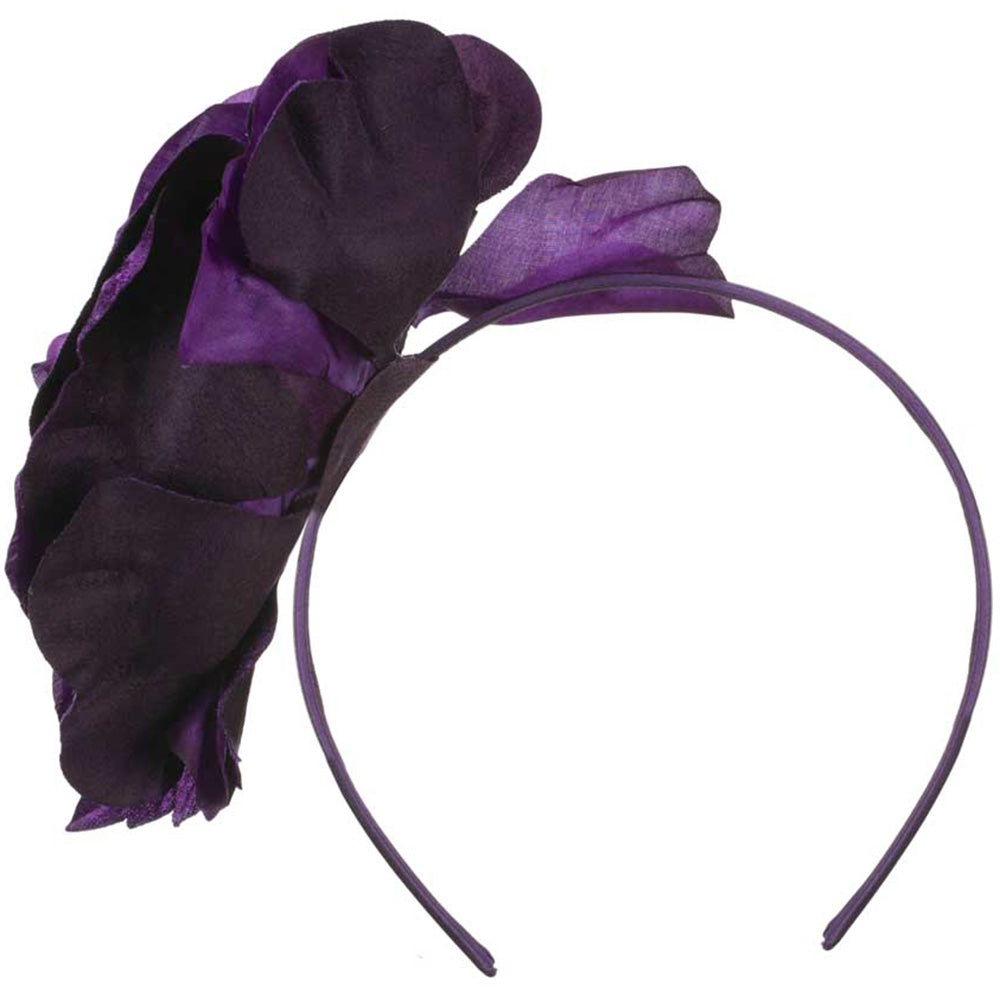 6 Inch Flower Satin Covered Headband