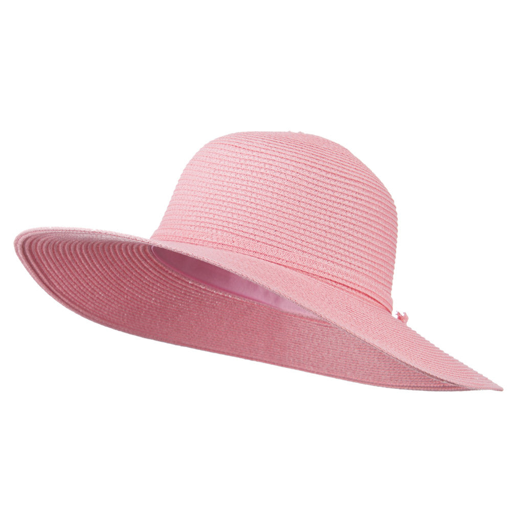 Paper Braid Flat Brim Self Tie Hat