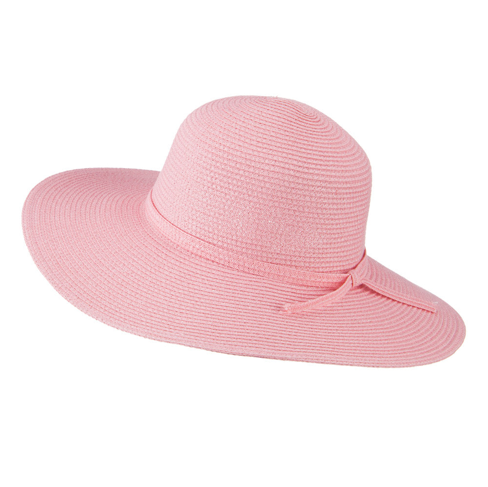 Paper Braid Flat Brim Self Tie Hat