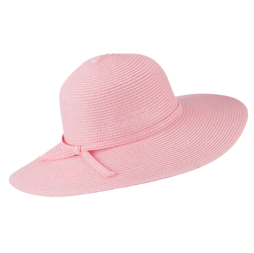 Paper Braid Flat Brim Self Tie Hat