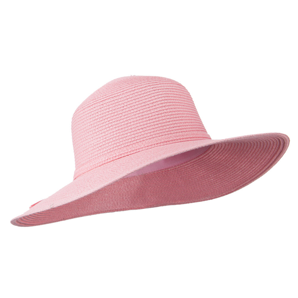 Paper Braid Flat Brim Self Tie Hat