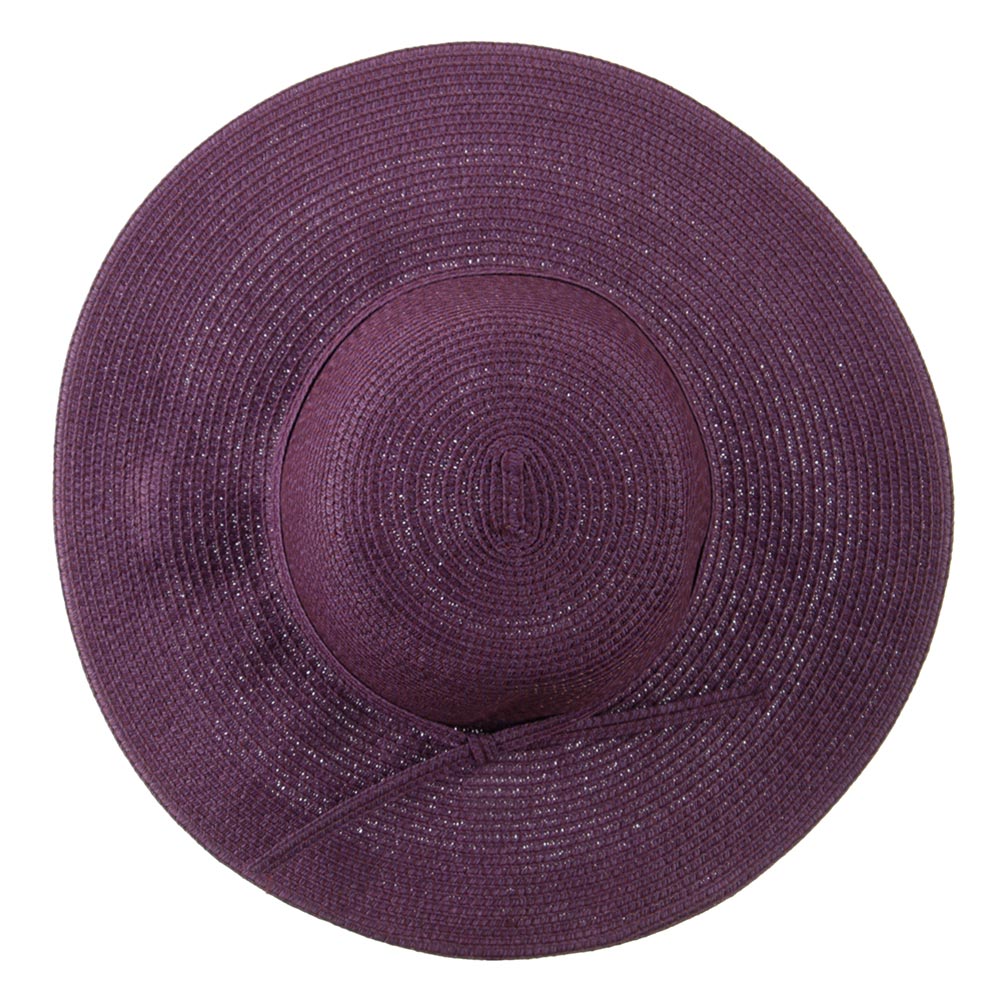 Paper Braid Flat Brim Self Tie Hat