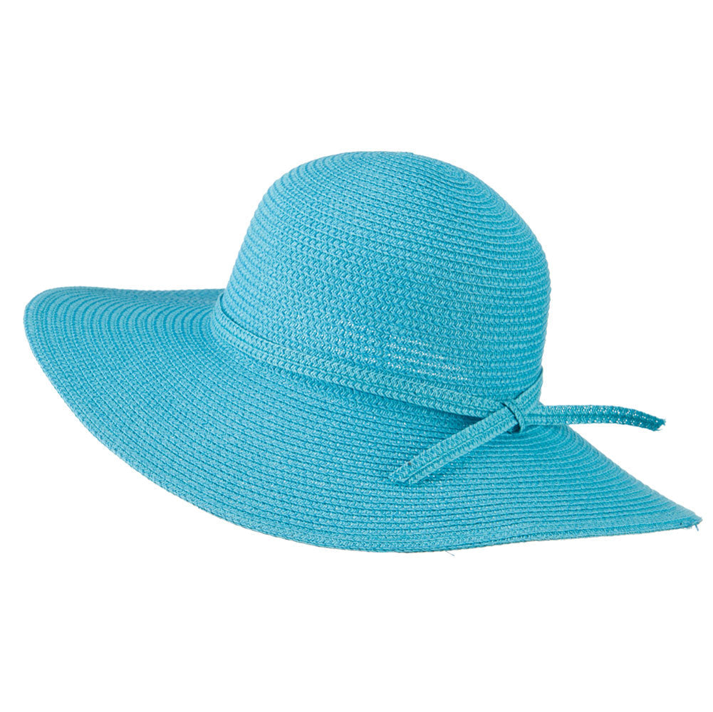 Paper Braid Flat Brim Self Tie Hat