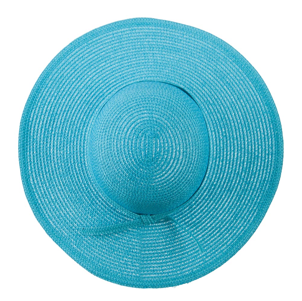 Paper Braid Flat Brim Self Tie Hat